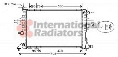 VAN WEZEL 37002252 -  Радиатор, охлаждение двигателя